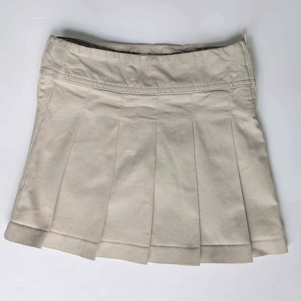 ⚡Children’s Place Girls Uniform Tan Stretch Pleated Skort
